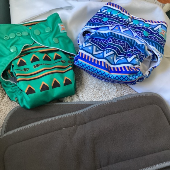 Set of Two Alva Baby Reusable/Washable Cloth Diapers - Picture 2 of 2